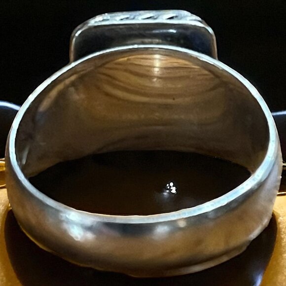 Retired Silpada Elizabeth  Silver Rope Framed Princess Cut CZ - Picture 2 of 5